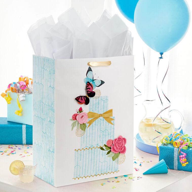 Hallmark 20" Butterfly Cake Jumbo Gift Bag