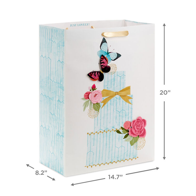 Hallmark 20" Butterfly Cake Jumbo Gift Bag