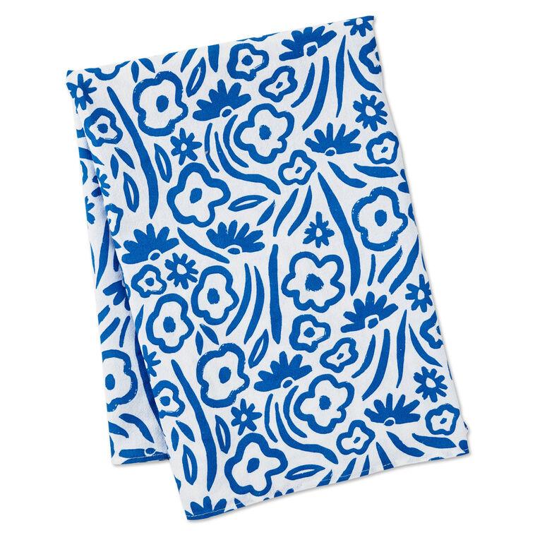 Hallmark 26" Blue Floral Fabric Gift Wrap