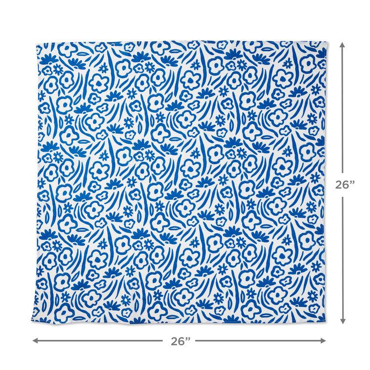 Hallmark 26" Blue Floral Fabric Gift Wrap