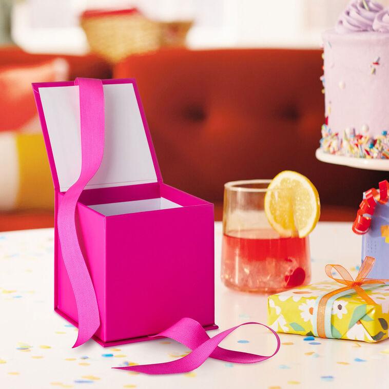 Hallmark 4.2" Solid Hot Pink Small Square Gift Box