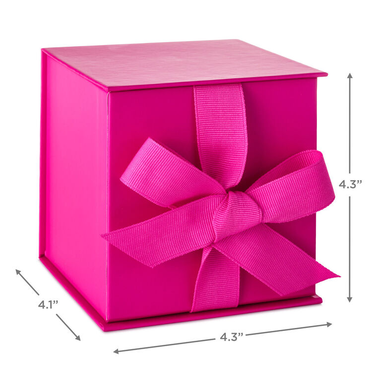 Hallmark 4.2" Solid Hot Pink Small Square Gift Box