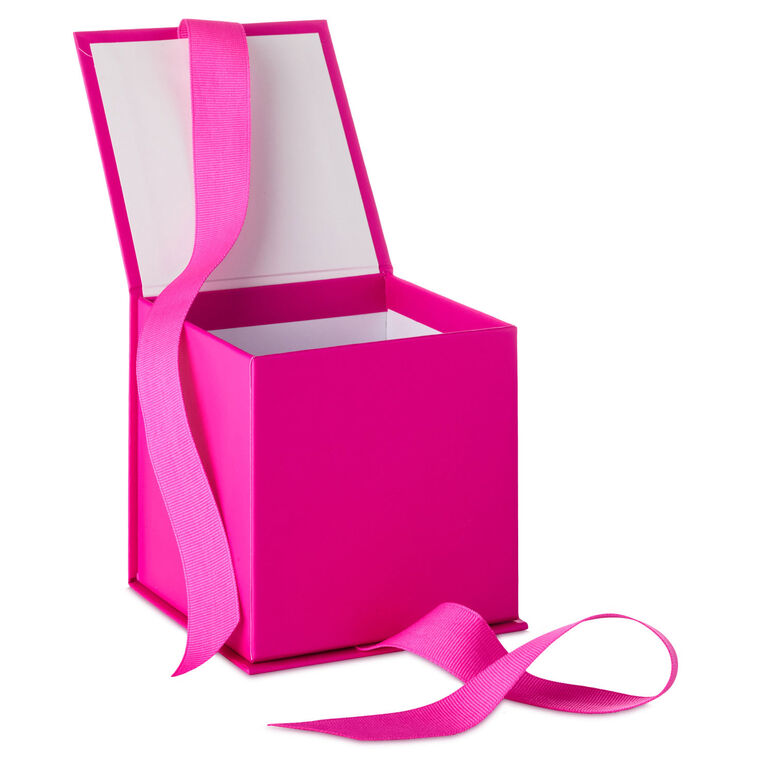 Hallmark 4.2" Solid Hot Pink Small Square Gift Box
