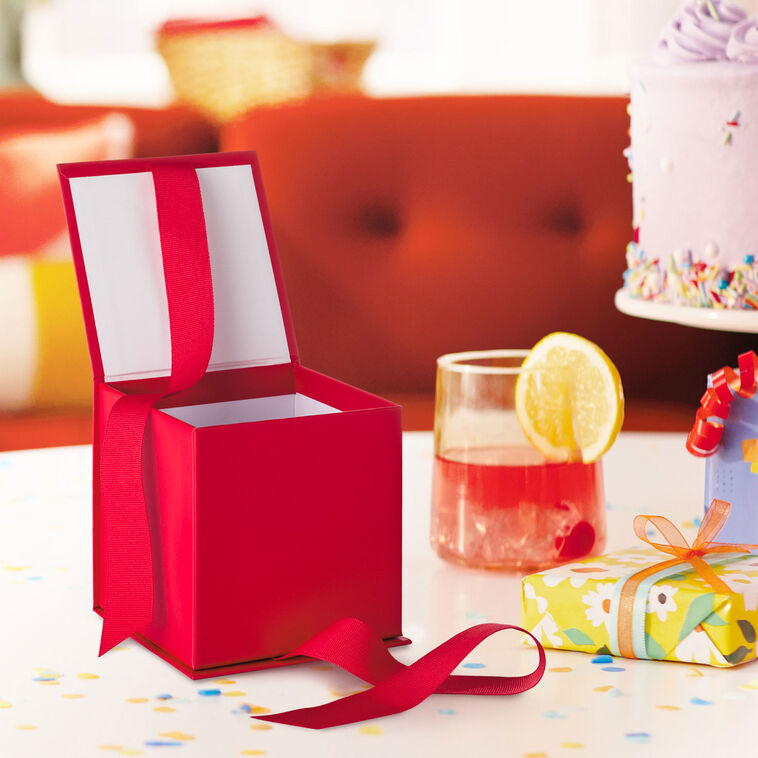 Hallmark 4.2" Solid Red Small Square Gift Box