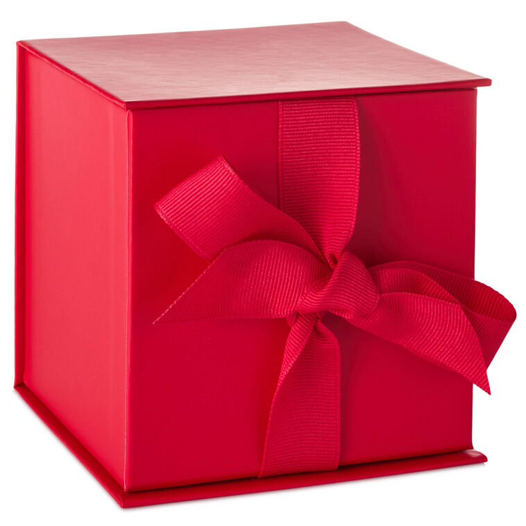 hallmark 4.2" Solid Red Small Square Gift Box