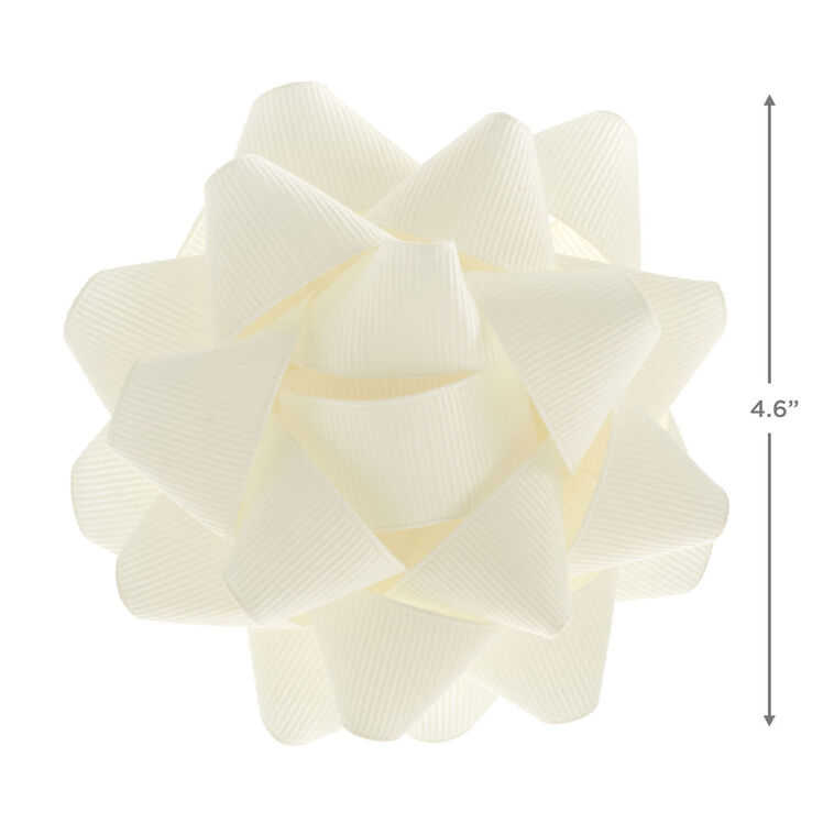 Hallmark 4.6" Cream Grosgrain Ribbon Gift Bow