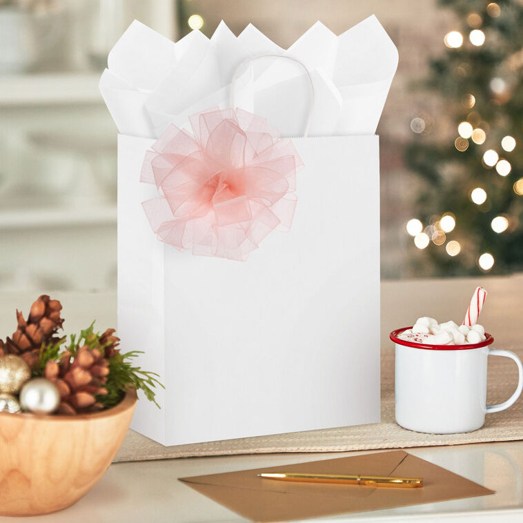 Hallmark 4.6" Light Pink Sheer Ribbon Gift Bow