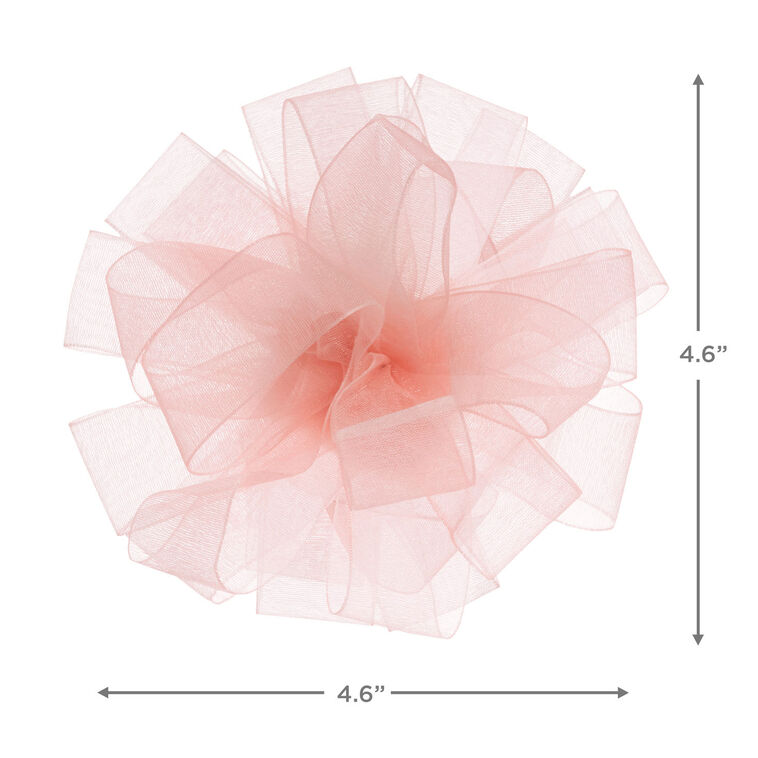 Hallmark 4.6" Light Pink Sheer Ribbon Gift Bow