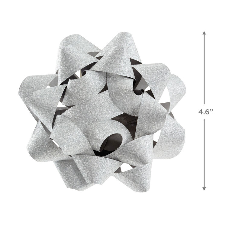 Hallmark 4.6" Sparkling Silver Gift Bow
