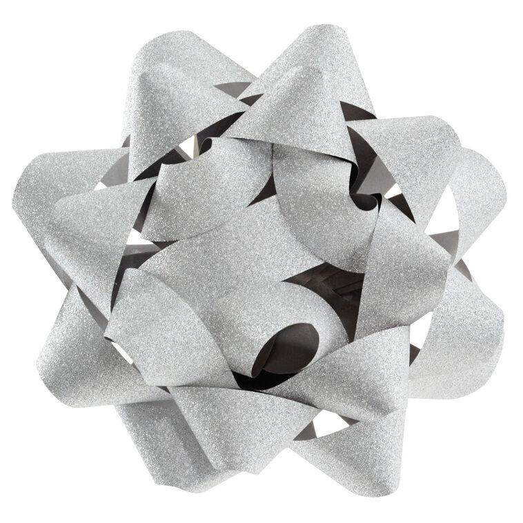 hallmark 4.6" Sparkling Silver Gift Bow
