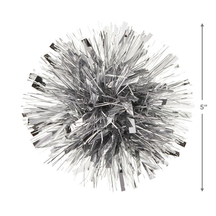 Hallmark 5" Silver Metallic Pom-Pom Gift Bow