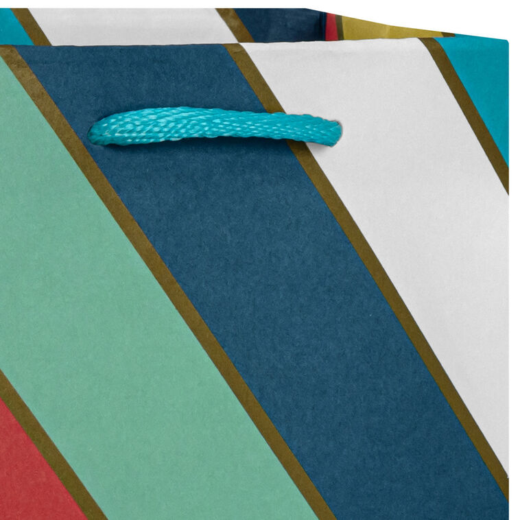Hallmark 6.5" Bold Diagonal Stripe Small Gift Bag