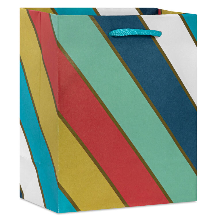 hallmark 6.5" Bold Diagonal Stripe Small Gift Bag