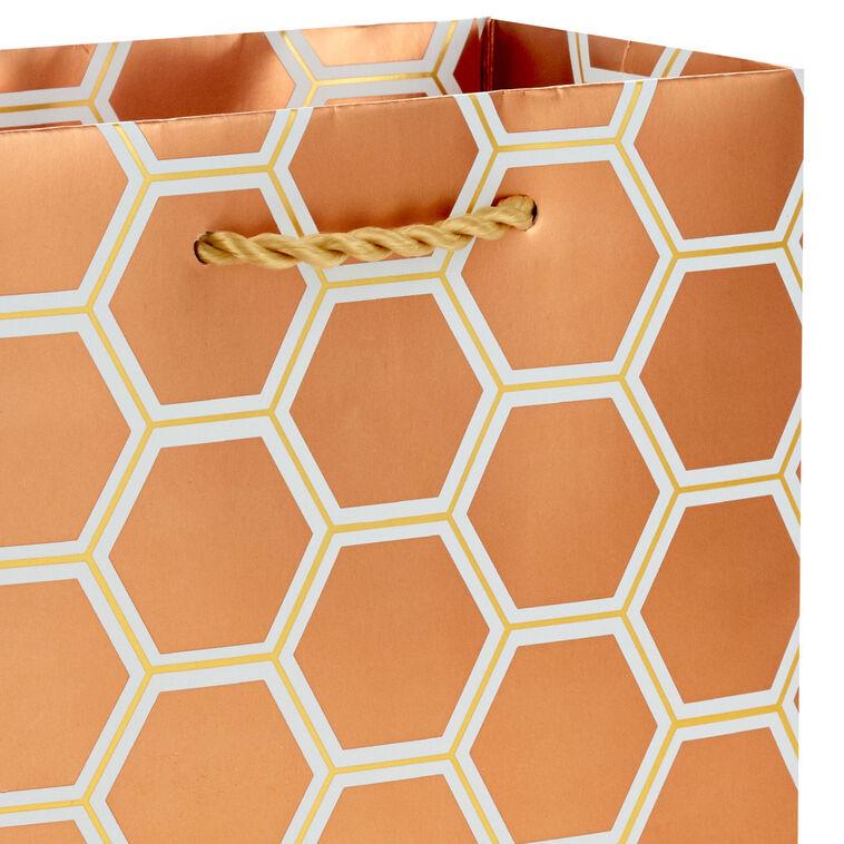 Hallmark 6.5" Copper Hexagons Small Gift Bag