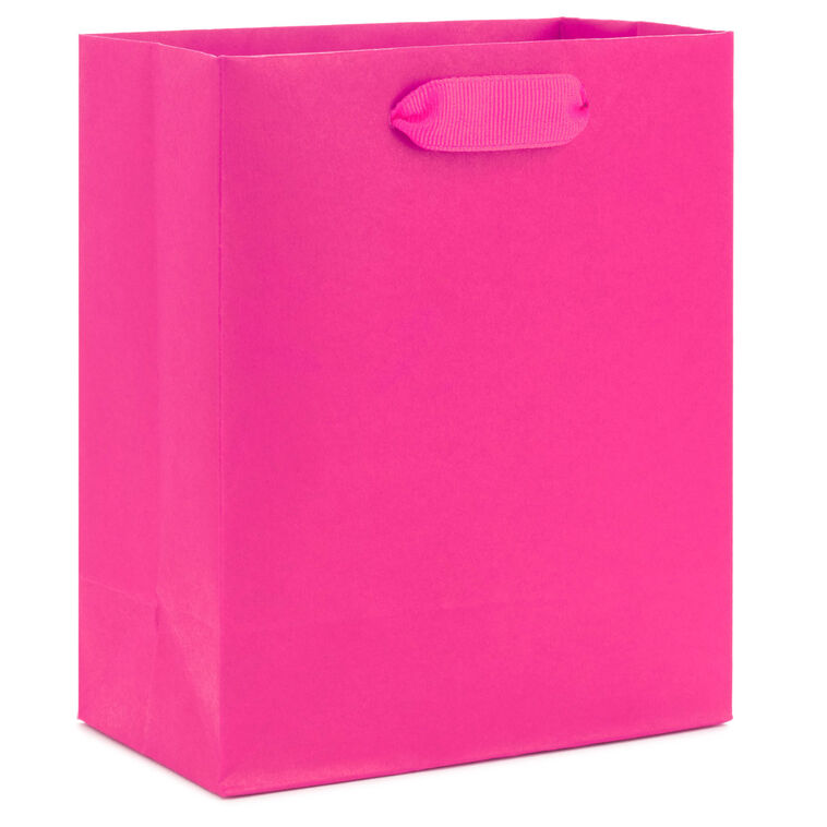 hallmark 6.5" Solid Hot Pink Small Gift Bag