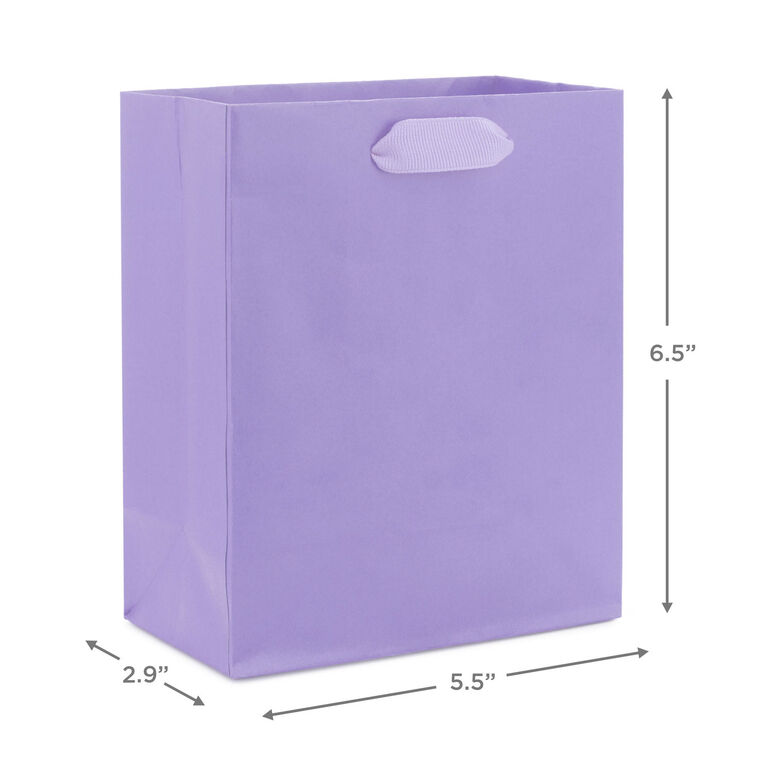 Hallmark 6.5" Solid Lavender Small Gift Bag