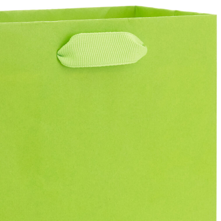 Hallmark 6.5" Solid Lime Green Small Gift Bag