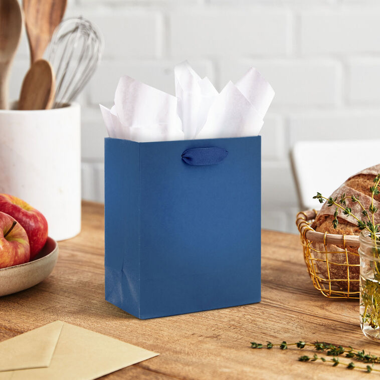 Hallmark 6.5" Solid Navy Blue Small Gift Bag