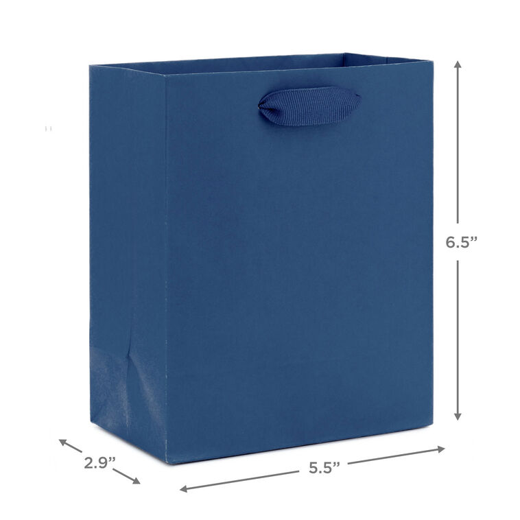 Hallmark 6.5" Solid Navy Blue Small Gift Bag