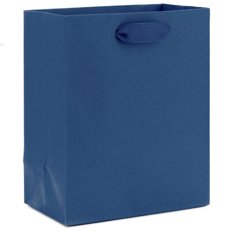 hallmark 6.5" Solid Navy Blue Small Gift Bag