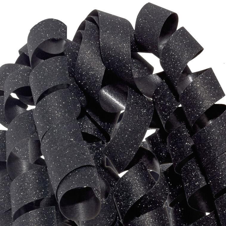 Hallmark 6.5" Sparkling Black Curly Ribbon Gift Bow