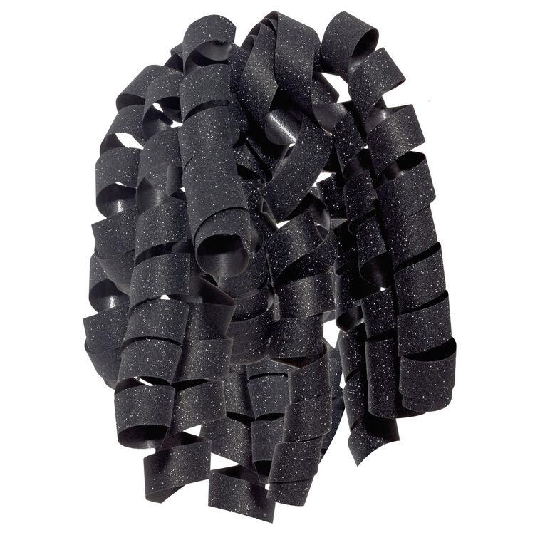 hallmark 6.5" Sparkling Black Curly Ribbon Gift Bow