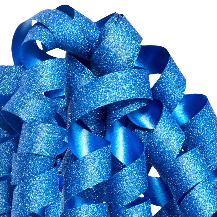 Hallmark 6.5" Sparkling Blue Curly Ribbon Gift Bow