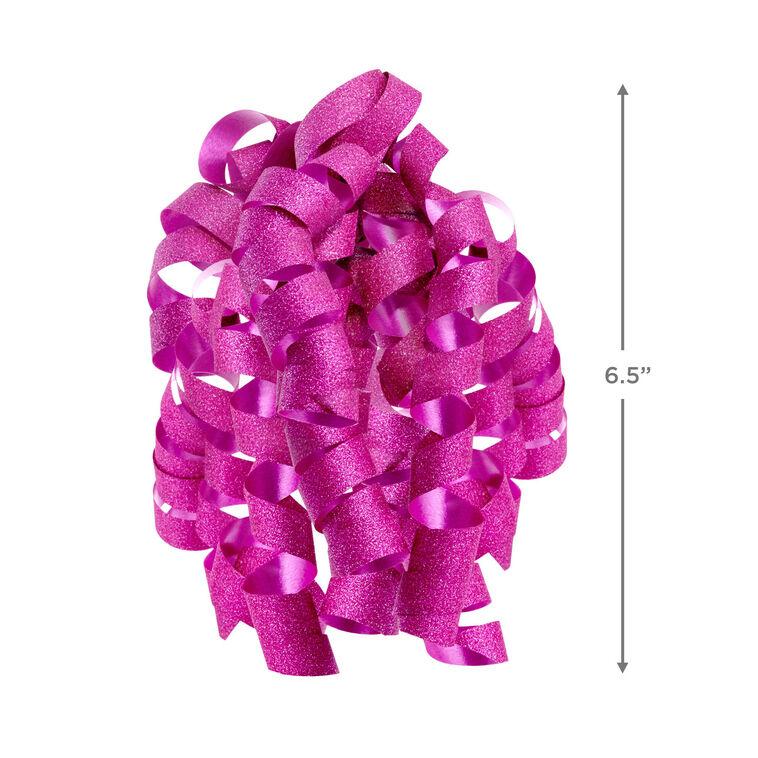 Hallmark 6.5" Sparkling Pink Curly Ribbon Gift Bow