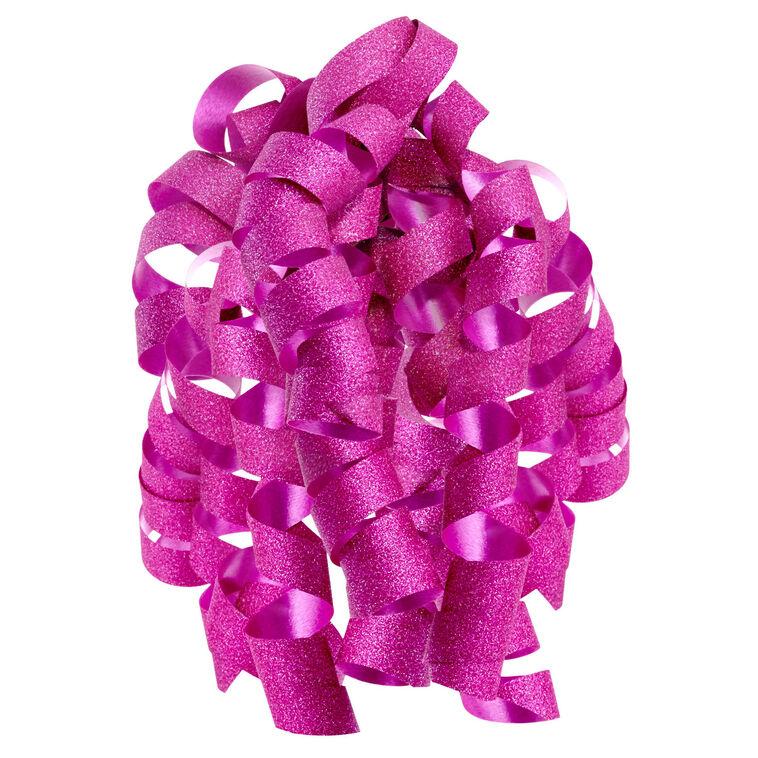 hallmark 6.5" Sparkling Pink Curly Ribbon Gift Bow