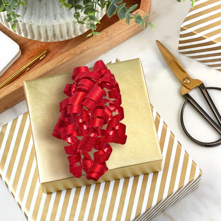 Hallmark 6.5" Sparkling Red Curly Ribbon Gift Bow