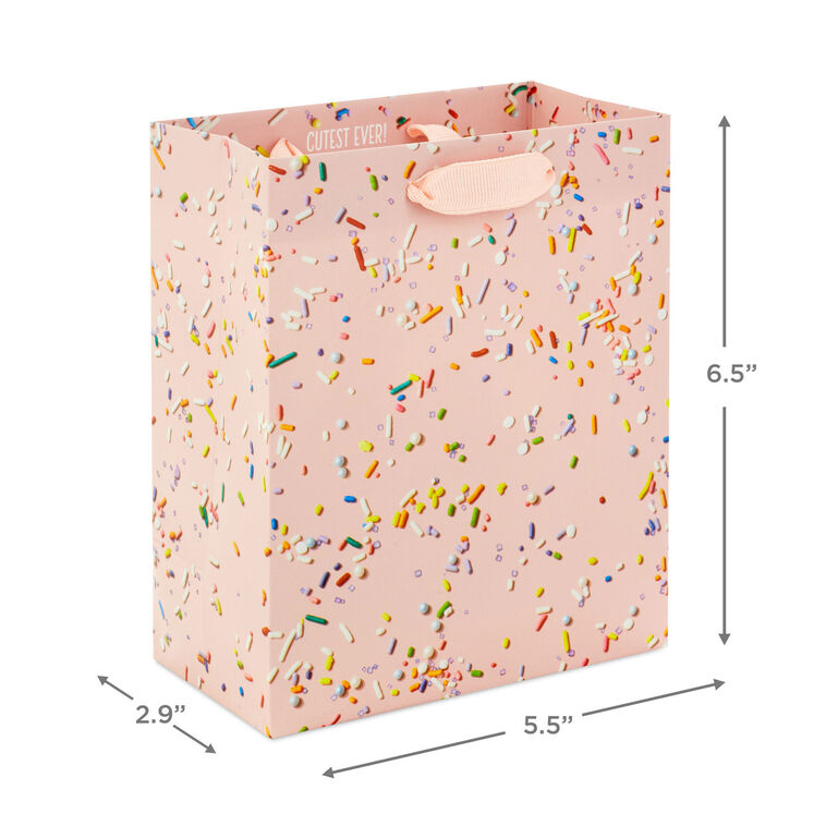 Hallmark 6.5" Sprinkles On Pink Small Gift Bag
