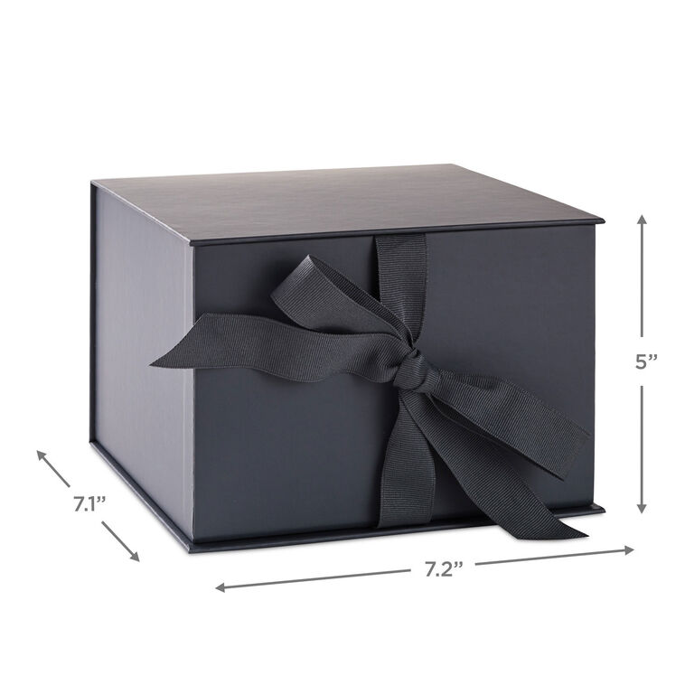 Hallmark 7.2" Solid Gray Large Square Gift Box