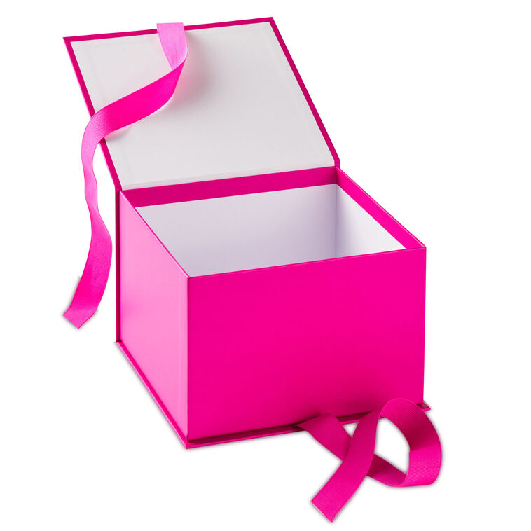 Hallmark 7.2" Solid Hot Pink Large Square Gift Box