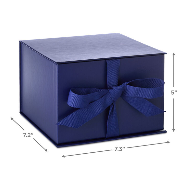Hallmark 7.2" Solid Navy Blue Large Square Gift Box