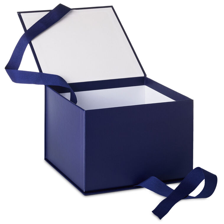 Hallmark 7.2" Solid Navy Blue Large Square Gift Box