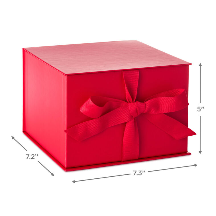 Hallmark 7.2" Solid Red Large Square Gift Box