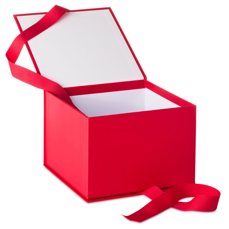 Hallmark 7.2" Solid Red Large Square Gift Box