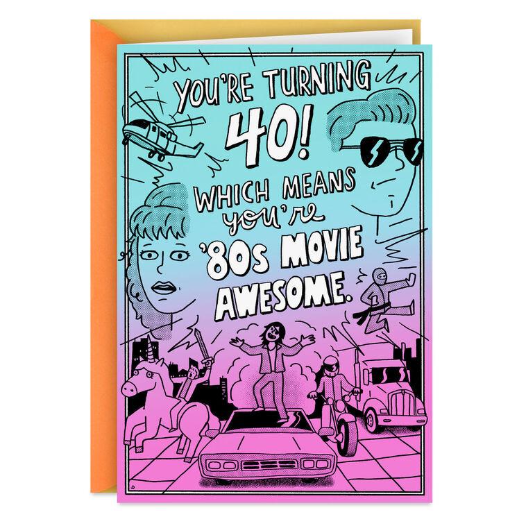 hallmark 80s Movie Old Funny 40th Birthday Card