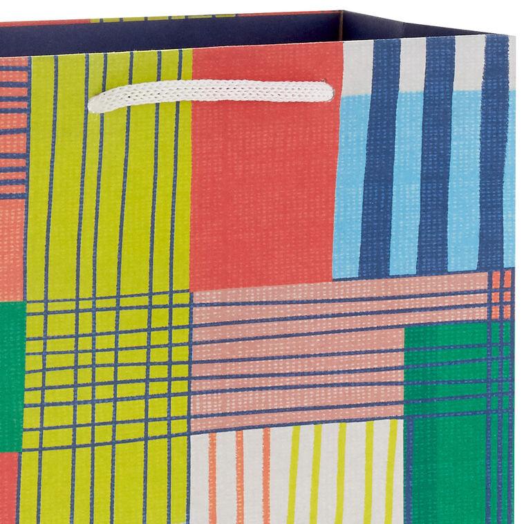 Hallmark 9.6" Abstract Plaid Medium Gift Bag