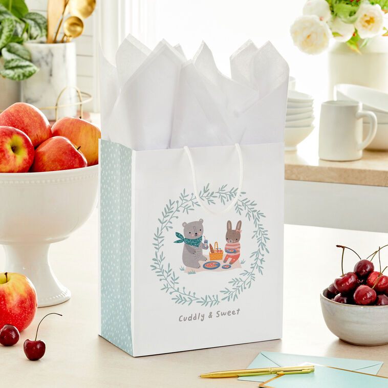 Hallmark 9.6" Bear And Bunny Medium Gift Bag