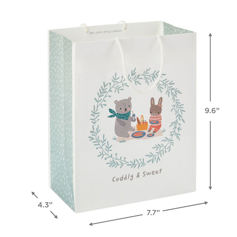 Hallmark 9.6" Bear And Bunny Medium Gift Bag