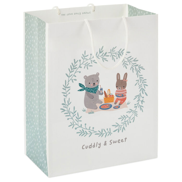 hallmark 9.6" Bear and Bunny Medium Gift Bag