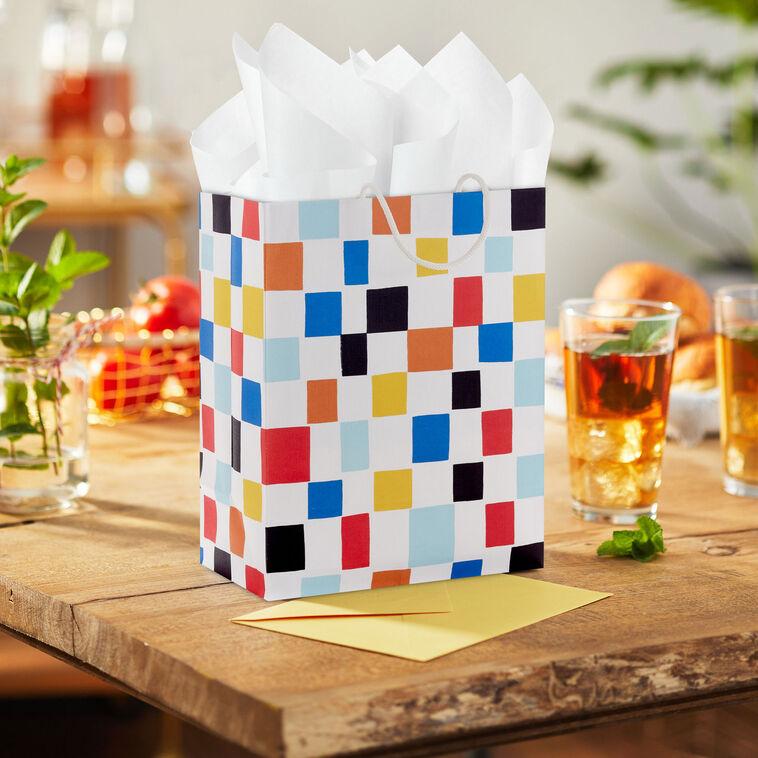 Hallmark 9.6" Colorful Checkered Medium Gift Bag