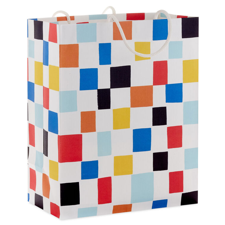 hallmark 9.6" Colorful Checkered Medium Gift Bag
