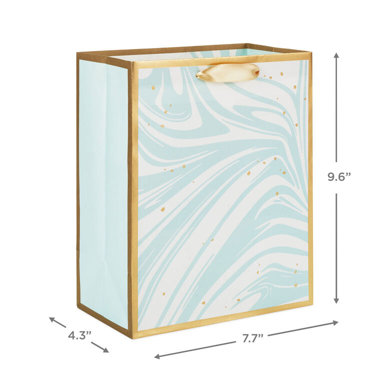 Hallmark 9.6" Marbled Aqua Medium Gift Bag