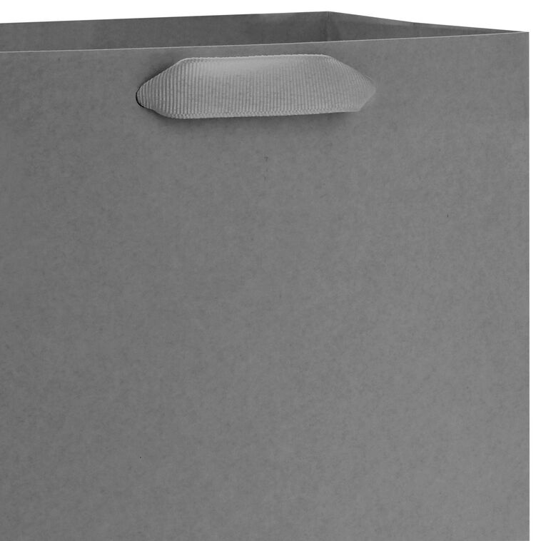 Hallmark 9.6" Solid Gray Medium Gift Bag