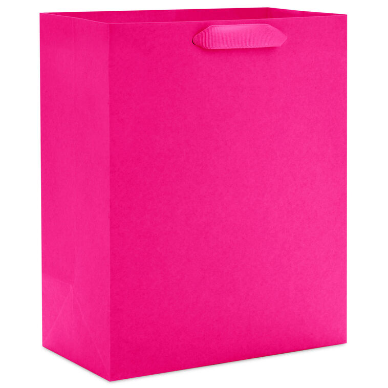 hallmark 9.6" Solid Hot Pink Medium Gift Bag