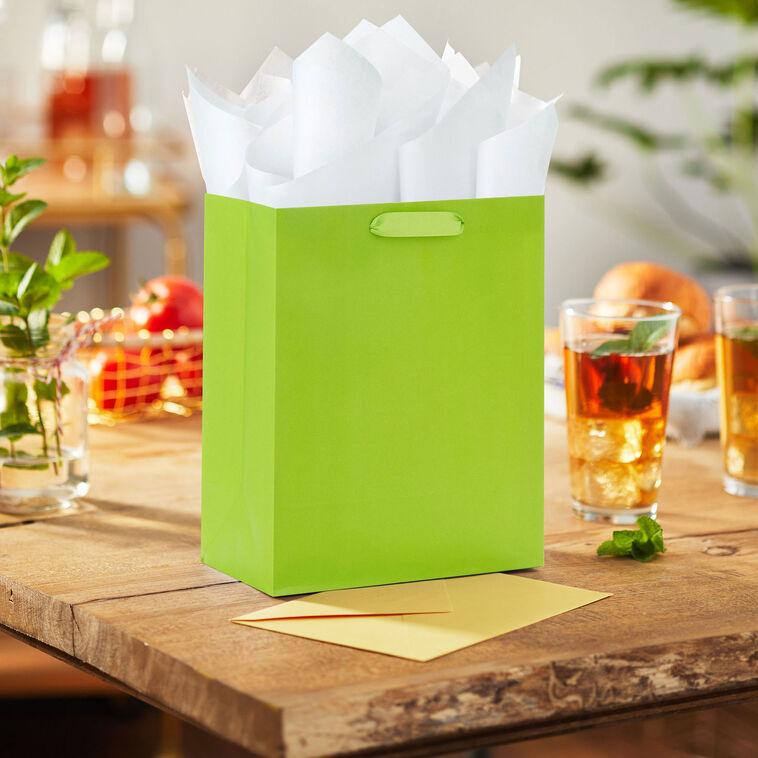 Hallmark 9.6" Solid Lime Green Medium Gift Bag