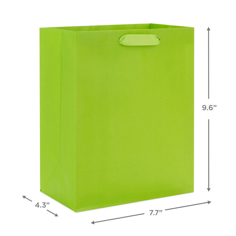 Hallmark 9.6" Solid Lime Green Medium Gift Bag