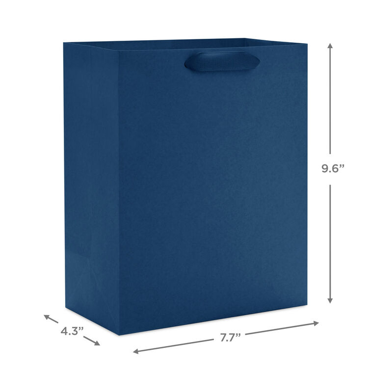 Hallmark 9.6" Solid Navy Blue Medium Gift Bag